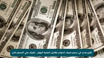 تغير جديد في سعر صرف الدولار مقابل الجنيه اليوم.. تعرف على السعر الآن